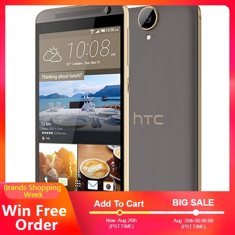 Оригинальный разблокированный htc One E9 Plus 3 ГБ 32 20 МП Восьмиядерный 5 дюймов E9pw