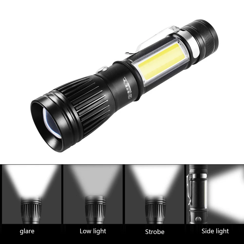 Светодиодный вспышка светильник USB Перезаряжаемые T6 Алюминий сплав Кемпинг