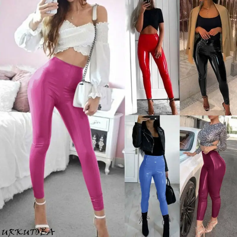 2020 женские сексуальные брюки с высокой талией одноцветные тонкие мягкие