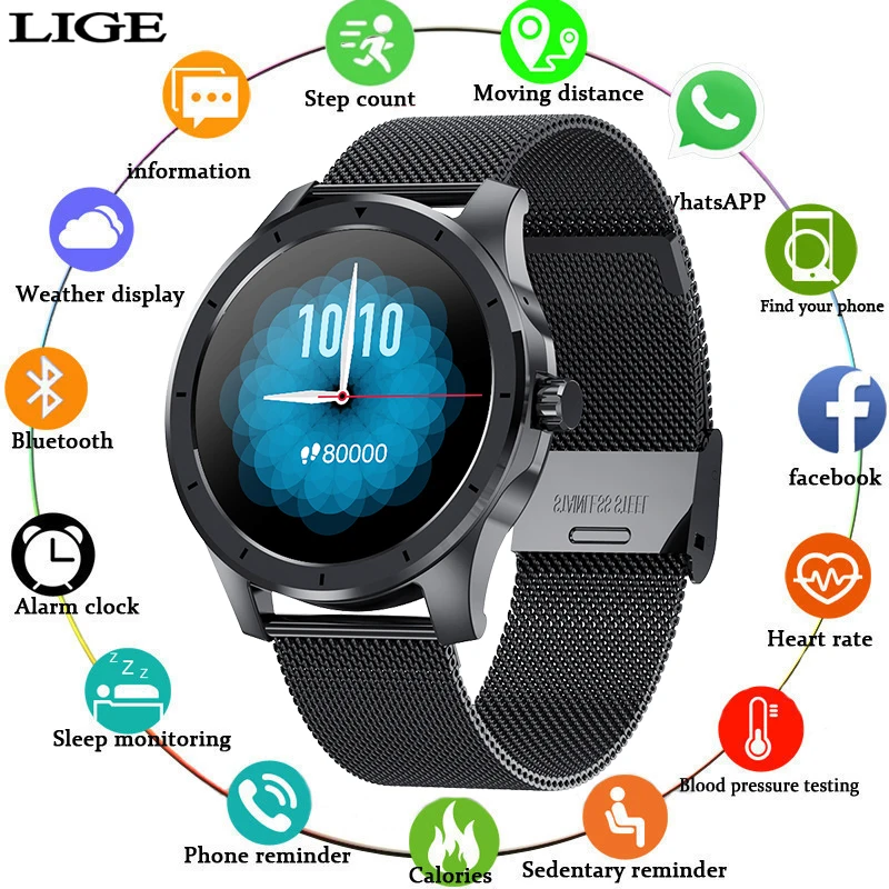 

Новинка 2020, Смарт-часы MX10 с цветным экраном для женщин и мужчин, фитнес-трекер с полной сенсорной панелью, Смарт-часы с тонометром для Xiaomi