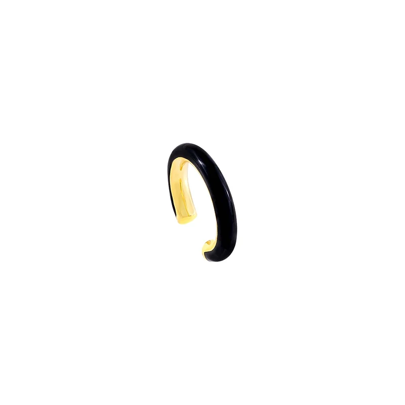 

KOJ Minimalist925 Sterling Silver Enamel Geometric Circle Huggie Hoop Earrings Hiphop for Women Korean Fine Jewelry Pendientes