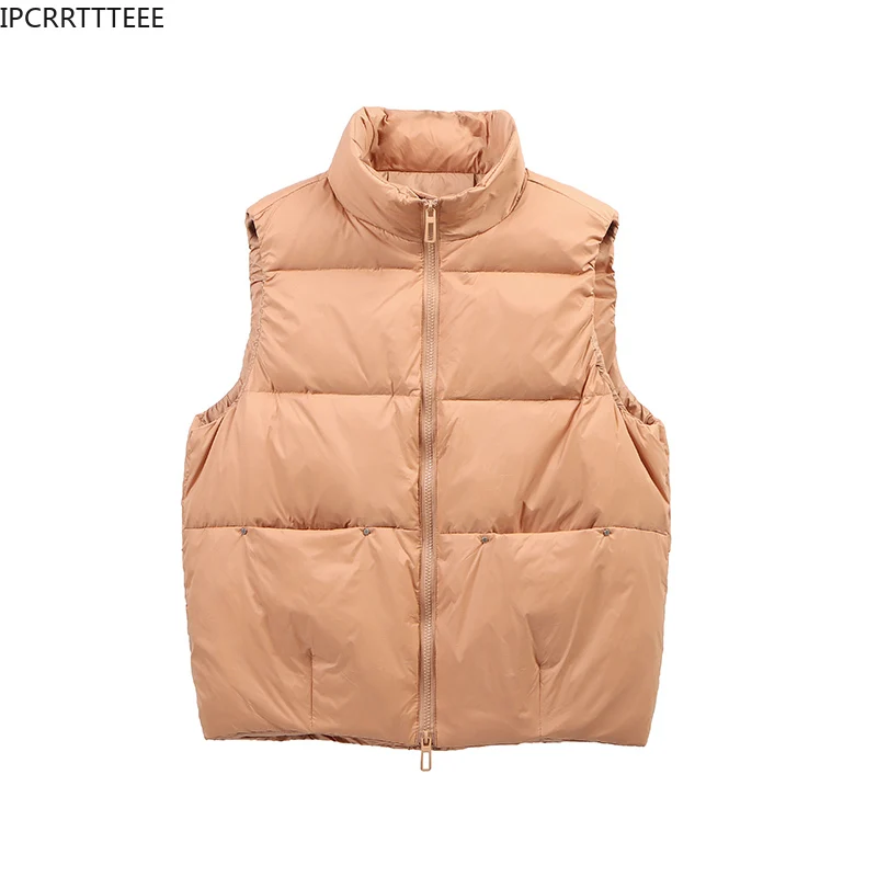 

Women's Ultra Light Duck Down Vest Jacket Autumn Winter High Collar Sleeveless Coat 2021 New Women 90% White Duck Down Vest