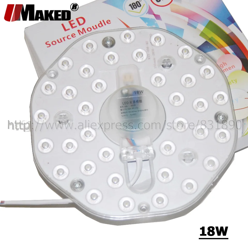 Umaked led pcb AC 220 В пластина для потолка 18 Вт 1800LM smd2835 чипы крышка объектива +