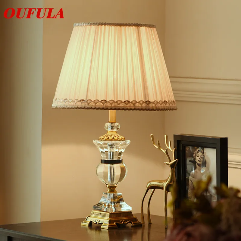 

BROTHER Crystal Table Lamps Desk Lights Luxury Modern Contemporary Fabric for Foyer Living Room Office Creative Bed Room Hotel