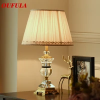 brother crystal table lamps desk lights luxury modern contemporary fabric for foyer living room office creative bed room hotel