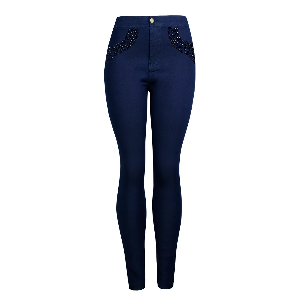 

2020, Summer New Women'S Pants Denim Pants Elastic Slim Skinny Pants