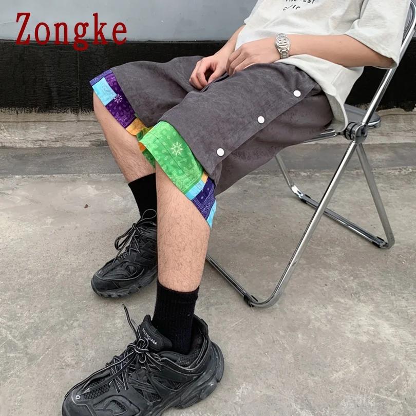 

Zongke Workout Casual Cotton Shorts Men Clothing Streetwear Men Casual Shorts Balck Drawstring M-2XL 2021 New Arrivals