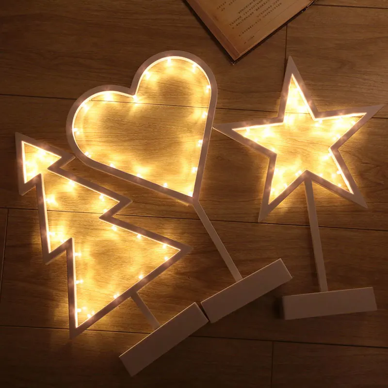 

Christmas Tree Fairy Lights Heart Led Light for Girls Bedroom Fantastic Cute Christmas Indoor Decoration Fashion Guirlande Luces