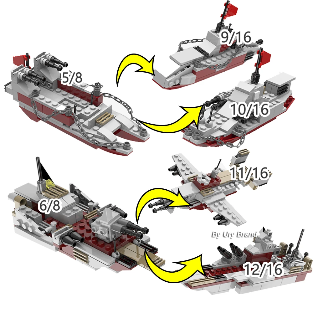 

25in1 WW2 Military Series Army Battle Cruiser Modern Warship Fighter Tank Mini Figures Building Blocks Toys Boys Creator Gifts