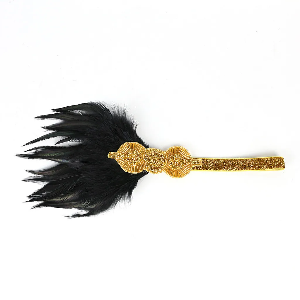 ПЕРО ЛЕНТОЙ 2020 головной убор заслонки гирлянда из перьев с повязкой на голову для