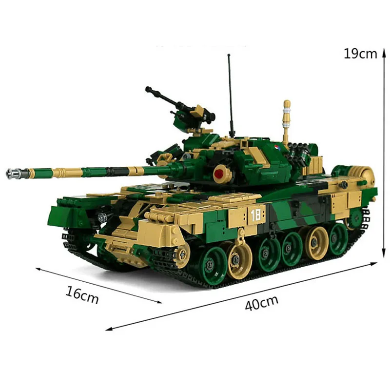

MOC T-90 632005 M60 Magach 632004 Leopard 2 632003 Main Battle Tanks Building Blocks Bricks Military Series Toys Kids Gifts