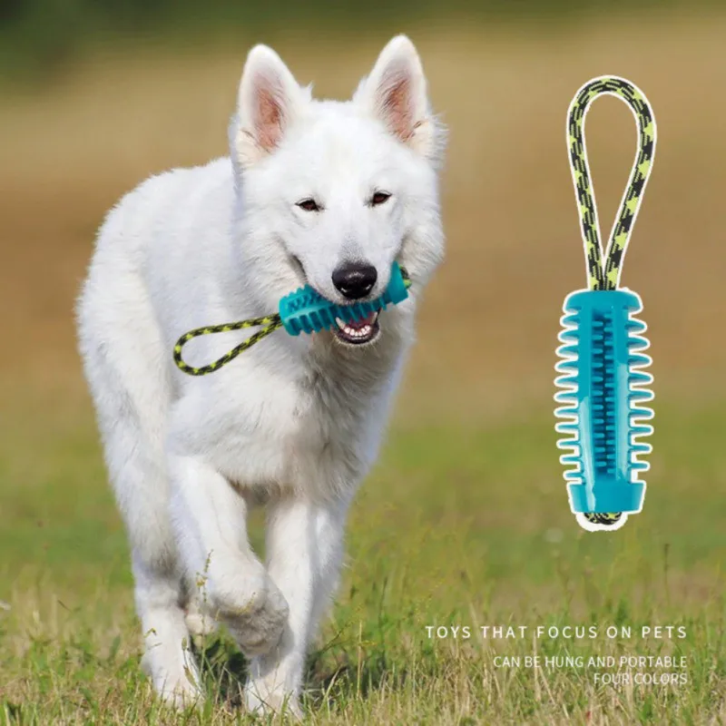 

Dog Chew Training Toys Toothbrush Teeth Cleaning Pet Supplies Puppy Dogs Accessorise Pet Toy For Dogs Rubber Resistance To Bite
