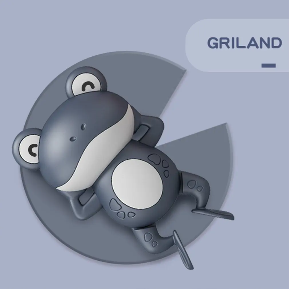 

Children's Bath Practical Toys Fine Matte Texture Safe Materials Small Clockwork Switch Durable Frog Bath Toy