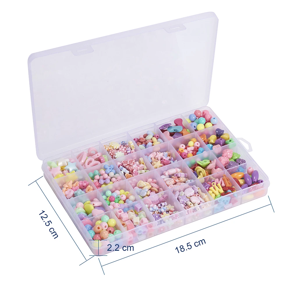 

DIY Colorful Beads Set for Kids Bracelet Weaving Necklace and Bracelet Crafts Jewelry Making Education Toy Gift Kit