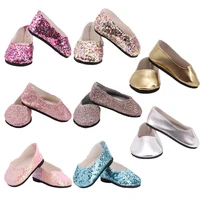 doll shoes 7 cm sequin shoes kitty cute boots for 18 inch american43 cm baby new born doll generation girls toy diy 13 blyth