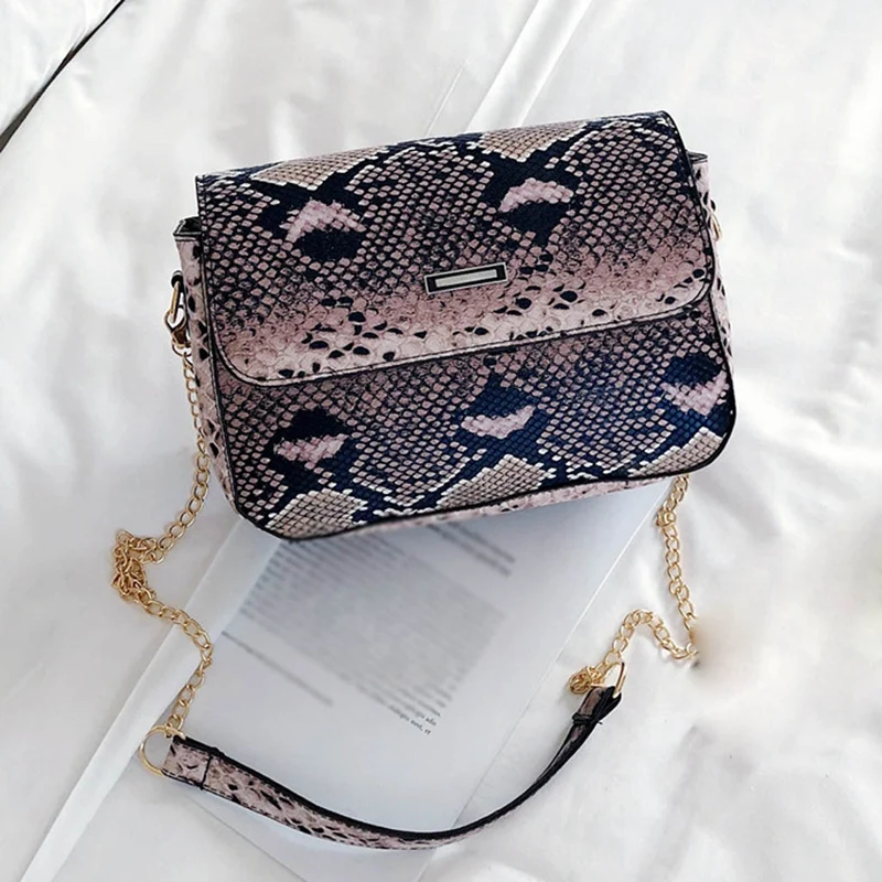 Сумки универсальные сумки для женщин модные Змеиный узор сумка на плечо