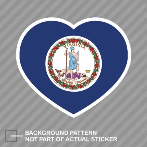 Виниловая наклейка Вирджиния в виде сердца ва любовь гордость оригинальные