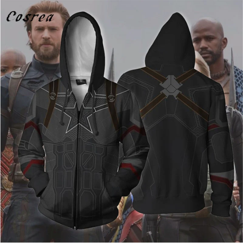 Фильм Капитан Америка толстовки костюмы для косплея пальто супергероя куртка с