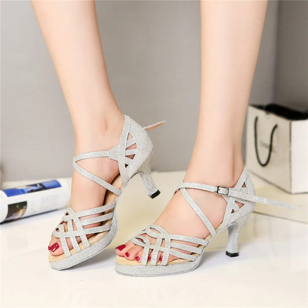 Женские туфли для латиноамериканских танцев DSZSYIM Обувь бальных сальсы танго