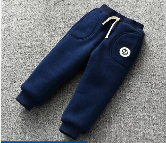 Теплые штаны для мальчиков зимние детские повседневные хлопковые брюки из