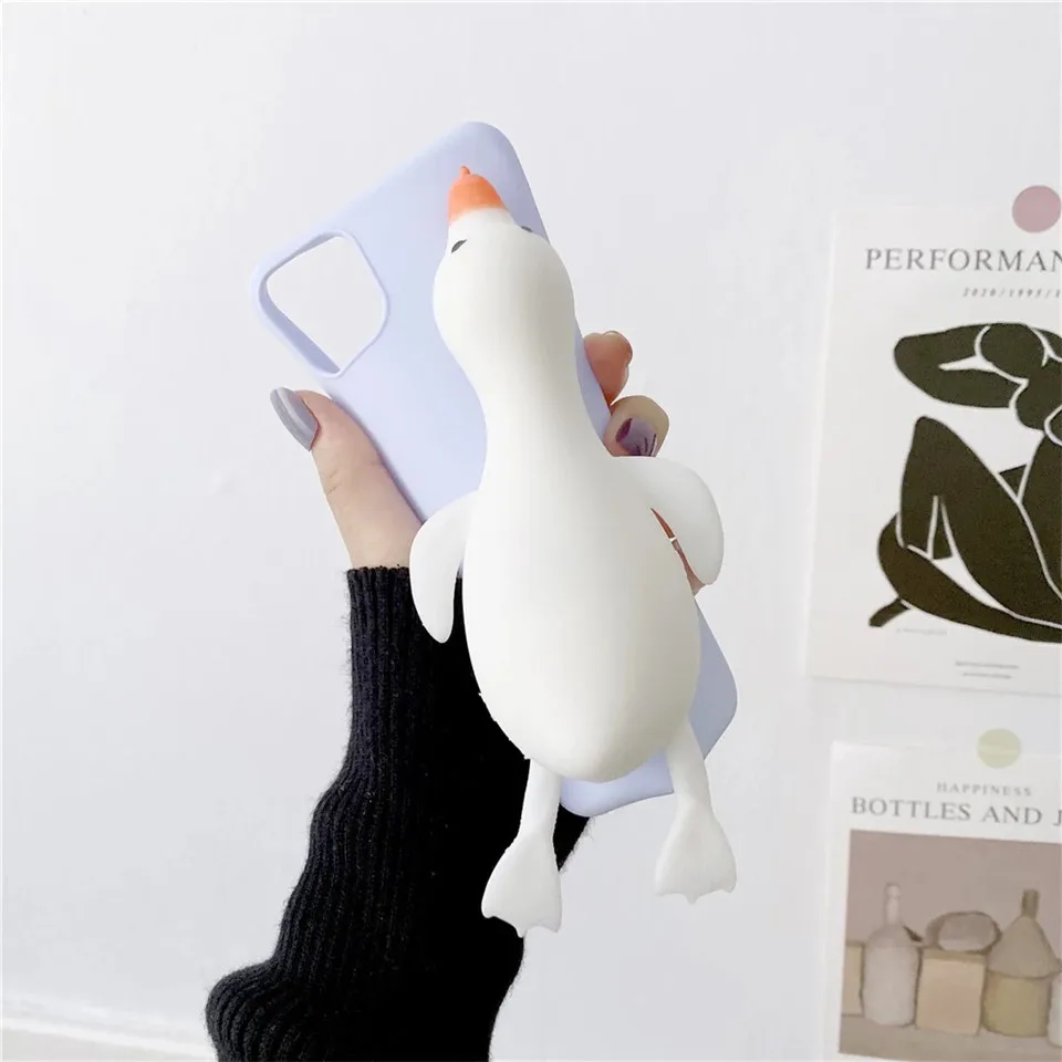 Relive Stress Duck Case For Samsung Galaxy S6 S7 Edge S8 S9 S10 S10e S21 S20 FE Note 8 9 10 Plus Lite 20 Ultra Fidget Toys Cover | Мобильные