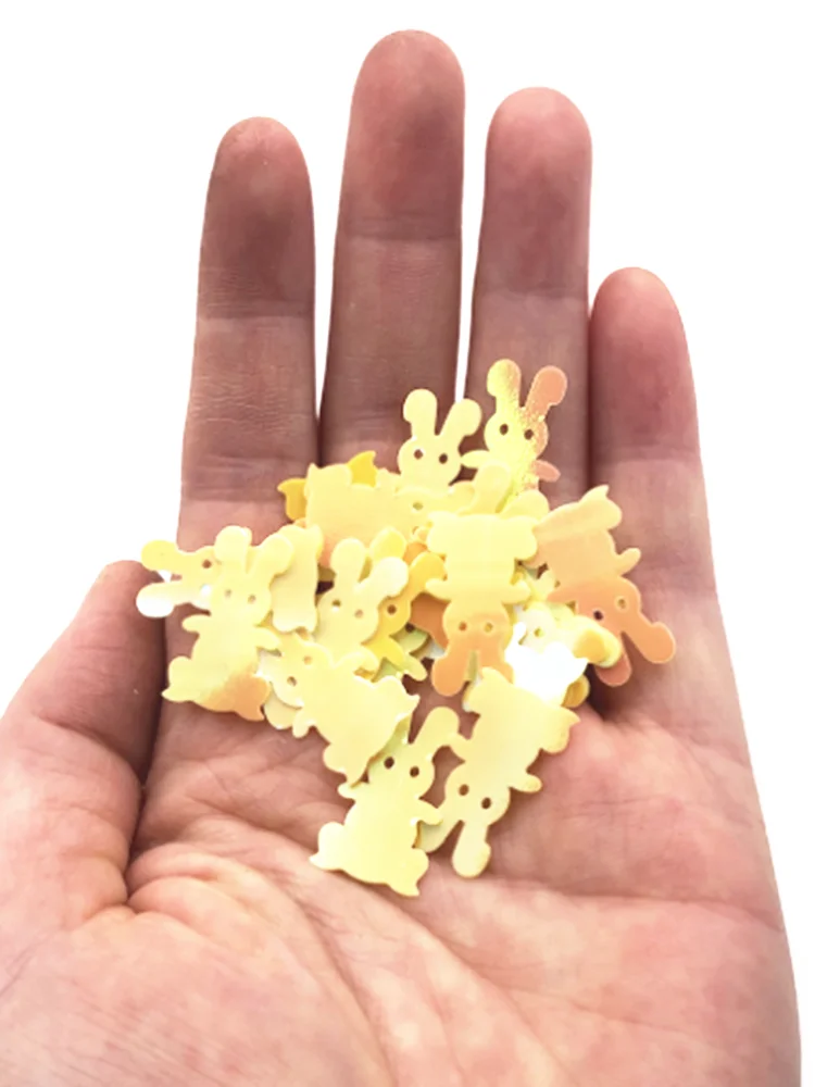 

10g/Pack 10*20mm Bunny Sequins PVC Paillettes Sewing Wedding craft DIY 3D Nail Art Women Garments Lentejuelas Accessories