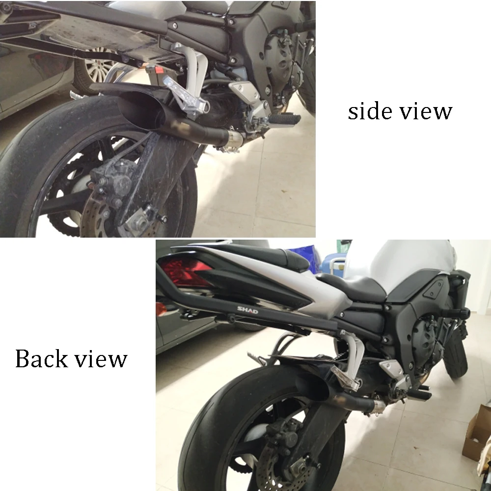 LJBKOALL 38~51MM Universal Motorcycle Muffler Exhaust Escape Stainless steel For Yamaha YZF R6 ER6N MT03 FZ1 | Автомобили и