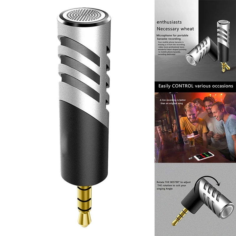 

R1 Mini Microphone, Compact Portable Recording Condenser Microphone for iPhone/iPad, Android Phones