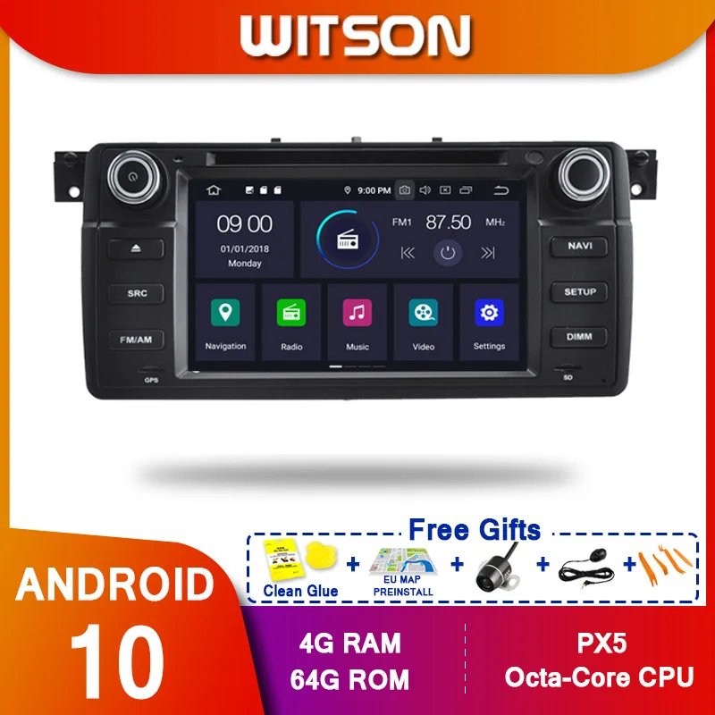 WITSON! Android10 Octa core PX5 CAR DVD player For BMW E46 (1998-2005) FOR BMW M3 (1998-2005 4GB RAM 64GB ROM CAR GPS NAVIGATON