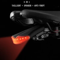 rear light bicycle tail light flashlight for bicycle horn bell anti theft alarm waterproof usb charging bike accessories