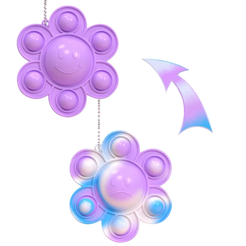 Juguete Antiestr&eacute;s con forma de pulpo para ni&ntilde;os, mu&ntilde;eco de descompresi&oacute;n con volteretas de girasoles, cambio de Color, novedad-2