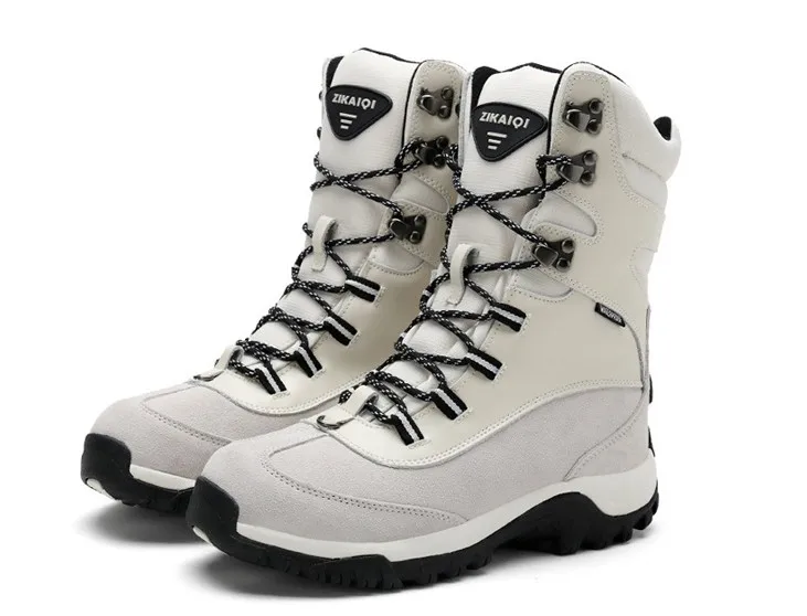 Зимние походные ботинки унисекс водонепроницаемые зимние с шерстяной