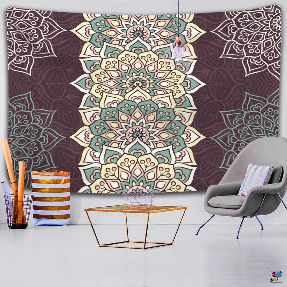 

India wall hanging Tissu Boheme mandala tapestry 3D home decoration living room background wall carpet cloth