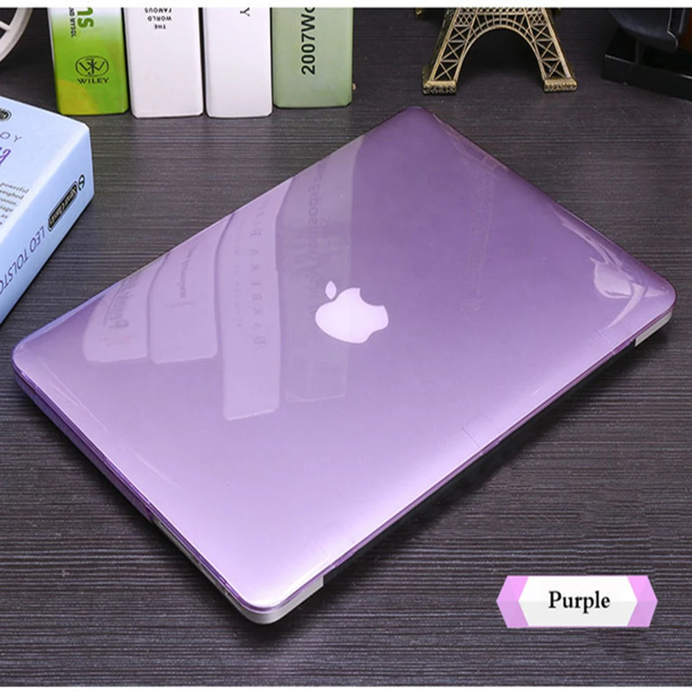 crystal Purple Чехол для ноутбука Apple Macbook Mac book Air Pro retina Сенсорный бар 11 12 13 15 дюймов матовый жесткий чехол для ноутбука 13,3 сумка оболочка - Цвет: crystal Purple