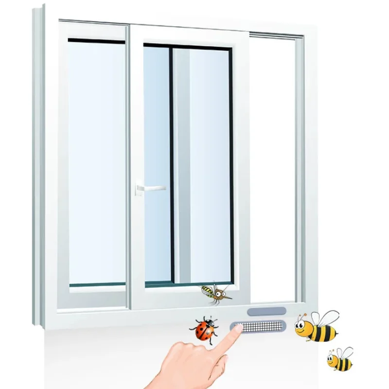 

1set Window screen Patch Fix net anti mosquito insect Stickers mesh exhaust grill for window Door drainage hole ventilatie cover