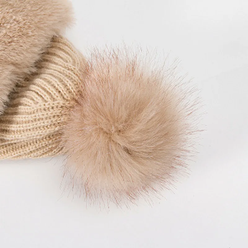 Женская теплая плюшевая хлопковая шапка утолщенная ушанка с накладкой из