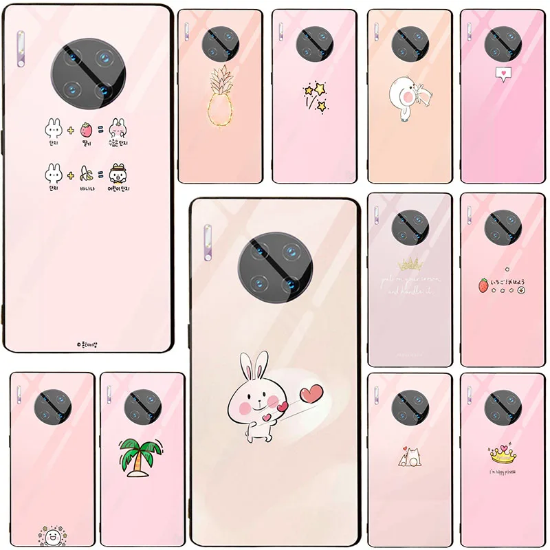 Роскошный дизайнерский чехол с розовой короной для Huawei Honor Y9 2018 2019 6X 8 8A 8X 9 9X 10 20 30 X10