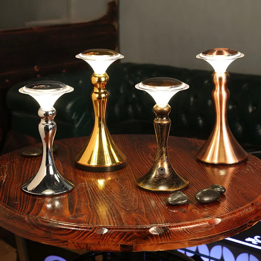 

Современный барный стол лампы сенсорный Сенсор Перезаряжаемые Портативный Ночной светильник с регулируемой яркостью ресторана кафе офисный стол светильник