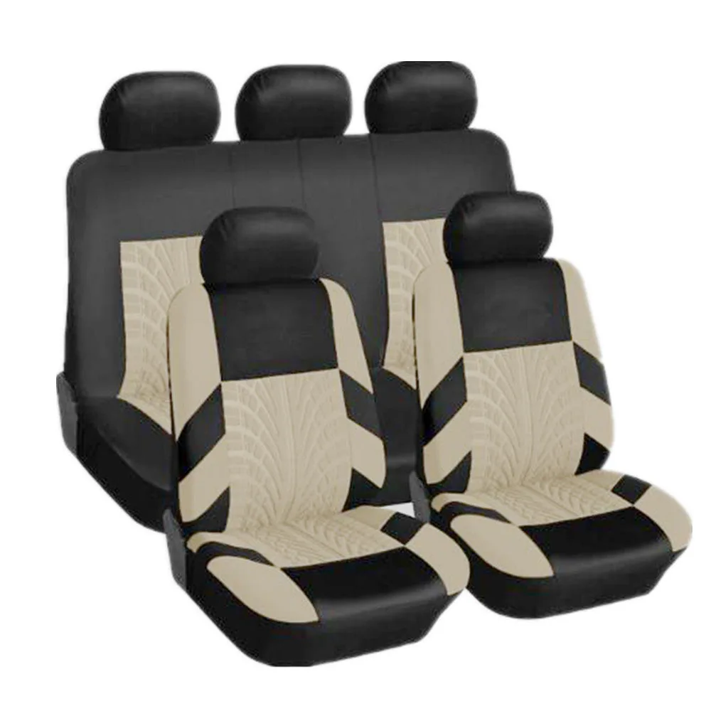 

Aimaao Embroidery Car Seat Covers with Tire Track Detail Styling Cars Covers Universal Car Seat Protector for Renault