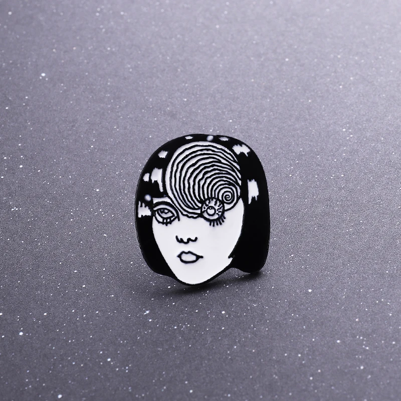 Ужасный Пикассо Стиль Pin Vortex Uzumaki Junji Ito Tomie ужас Goru Eyeball Манга Аниме Япония японская эмалированная булавка значок