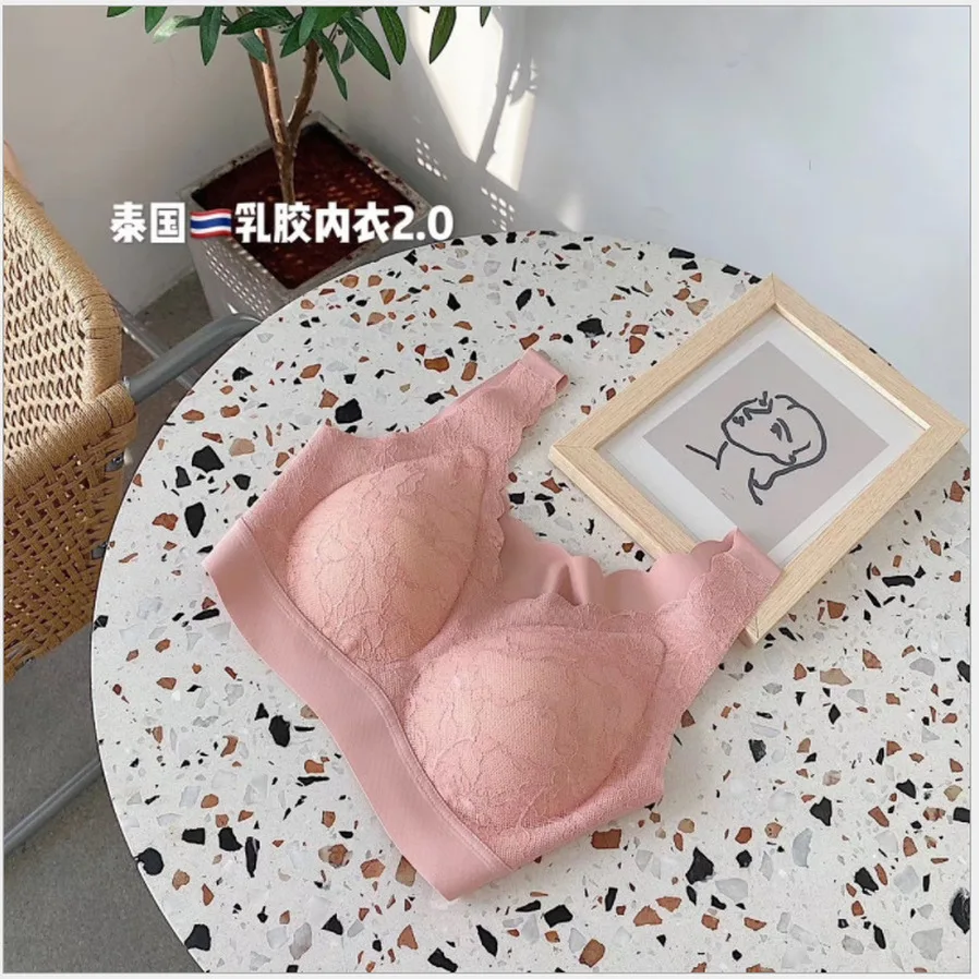 Женский бюстгальтер Не оставляющий следов кружевной латексный без стального