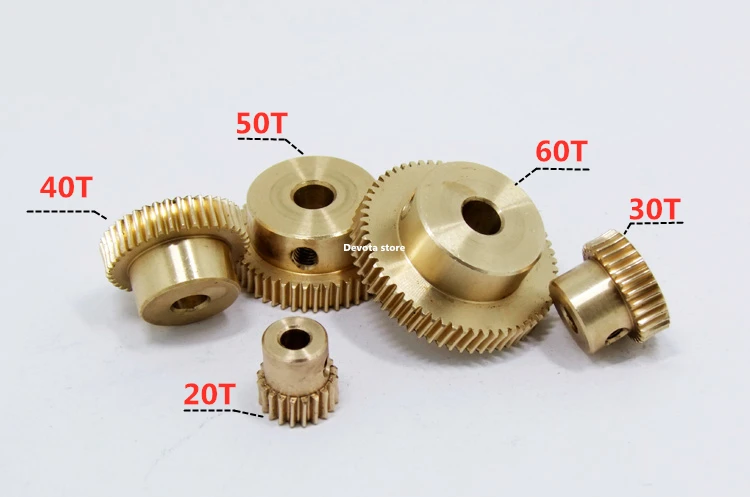 Precision 1:60 0.5M 20T 30T 40T 50T 60T Copper Worm reducer turbine 065/151 4/5/6mm Bore diameter | Обустройство дома