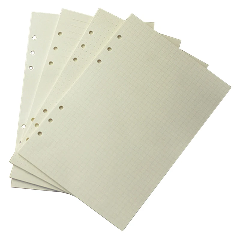 

80 Sheets/Pack Loose Leaf Notebook Filler Paper Insert Refill 6 Holes Spiral Office & School Supplies A5 A6