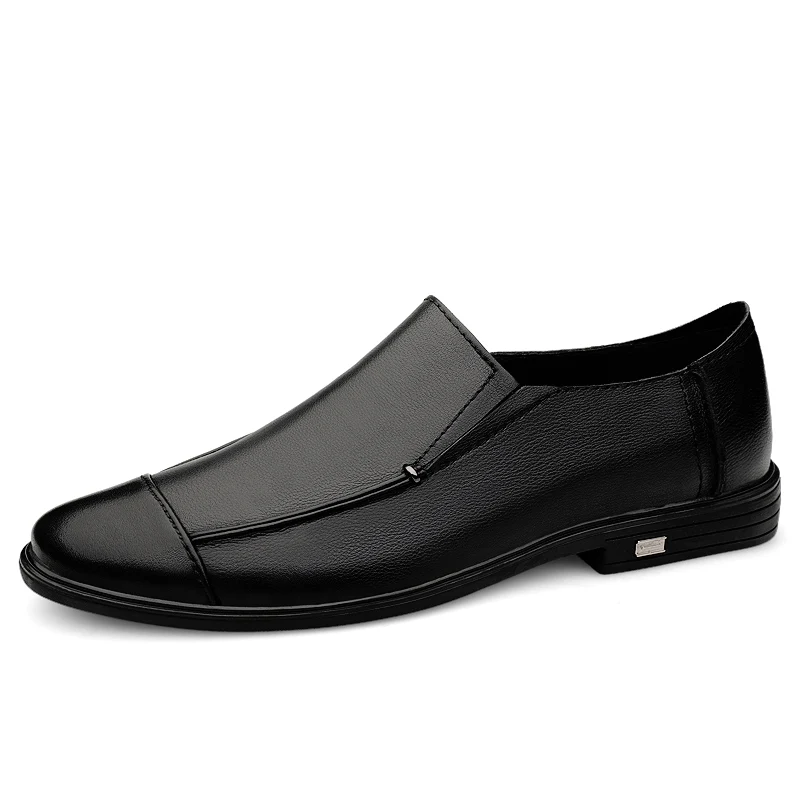 

Chanclas Hombre Genuine Leather Formal Dress Men Casual Shoes Zapatillas Hombre for Men Wedding Office Business Shoes *