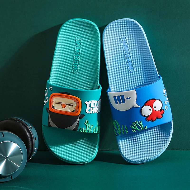 Шлепанцы для мужчин и женщин мультяшный рисунок симпатичные пляжные домашние
