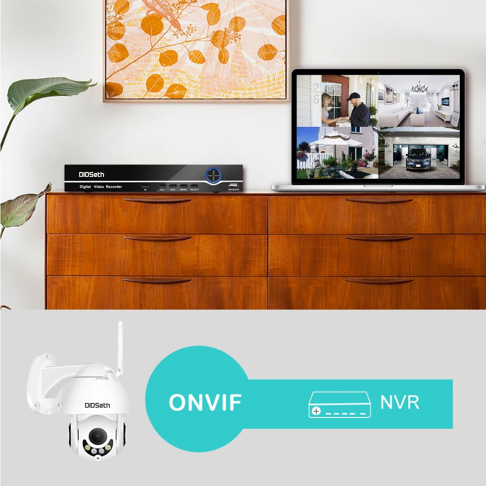 DIDSeth wifi камера наружная PT IP камера 1080p Wi-Fi купольная CCTV Камера Безопасности s IP камера wifi Внешняя 2MP IR домашняя съемка