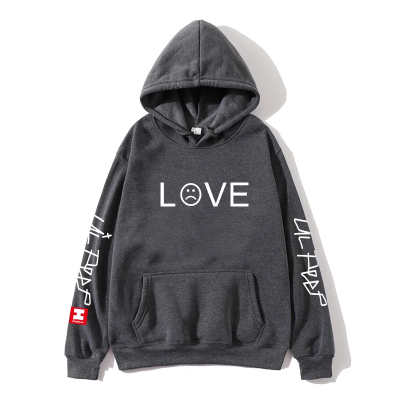 

New love hooded sweatshirt sweatshirt men and women sweatshirt hooded hip-hop fashion casual hoodie love printing boys and girls