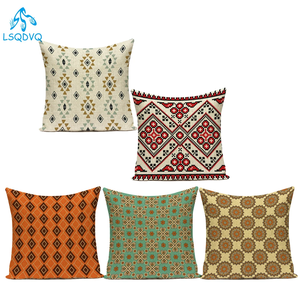 

Декоративный чехол для диванных подушек, полиэстеровый чехол в скандинавском стиле с геометрическим рисунком, украшение для дивана, подушк...