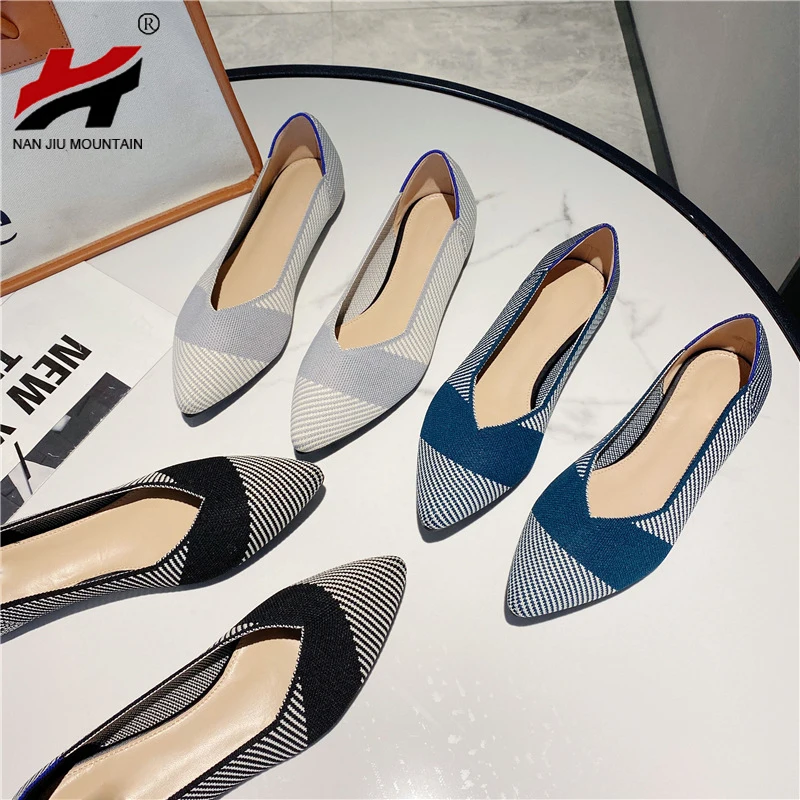 

2023 Fashion Flat Shoes Women Spring And Autumn Single Shoes Mesh 12 Colors Pointed Casual Shoes Comfortable Sole