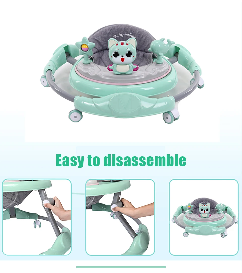 IMBABY ходунки для малышей 6-Регулировка скорости мульти-Функция с защитой от падений, анти-O-ноги Для мужчин и Для женщин ходунки для малышей Walker
